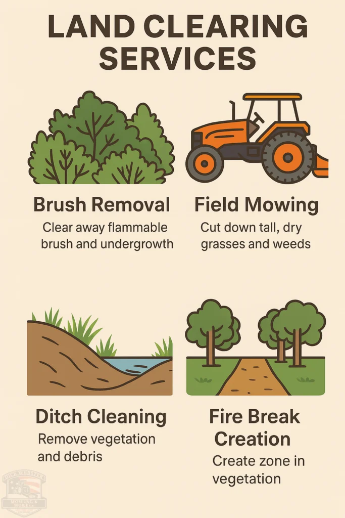 Southern Oregon land clearing service infograph