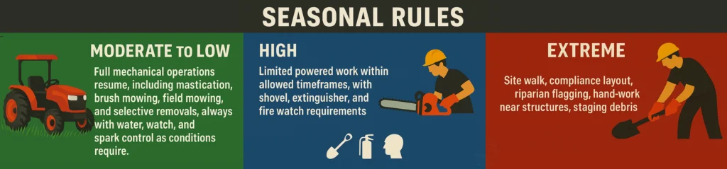 rogue valley land clearing services extreme fire danger level